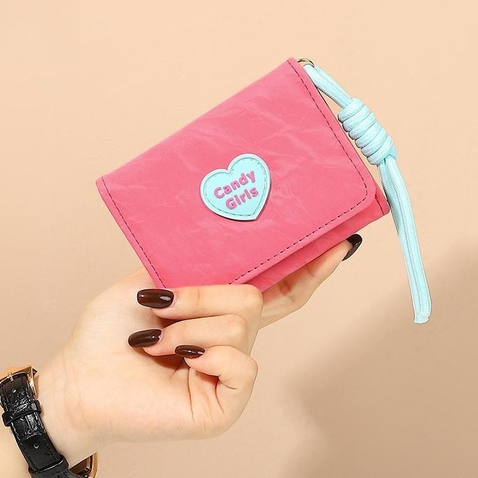 【พร้อมส่ง】Super bag กระเป๋าสตางค์ดีไซน์เรียบง่าย สีสันสดใส ขนาดเล็ก พกพาสะดวก มีช่องใส่ของ สไตล์สาวหวาน