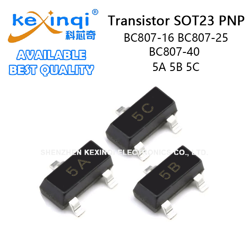 (20 ชิ้น) BC807-16 BC807-25 BC807-40 5A 5B 5C SOT23 PNP Power ทรานซิสเตอร์ SMD ชิป Triode