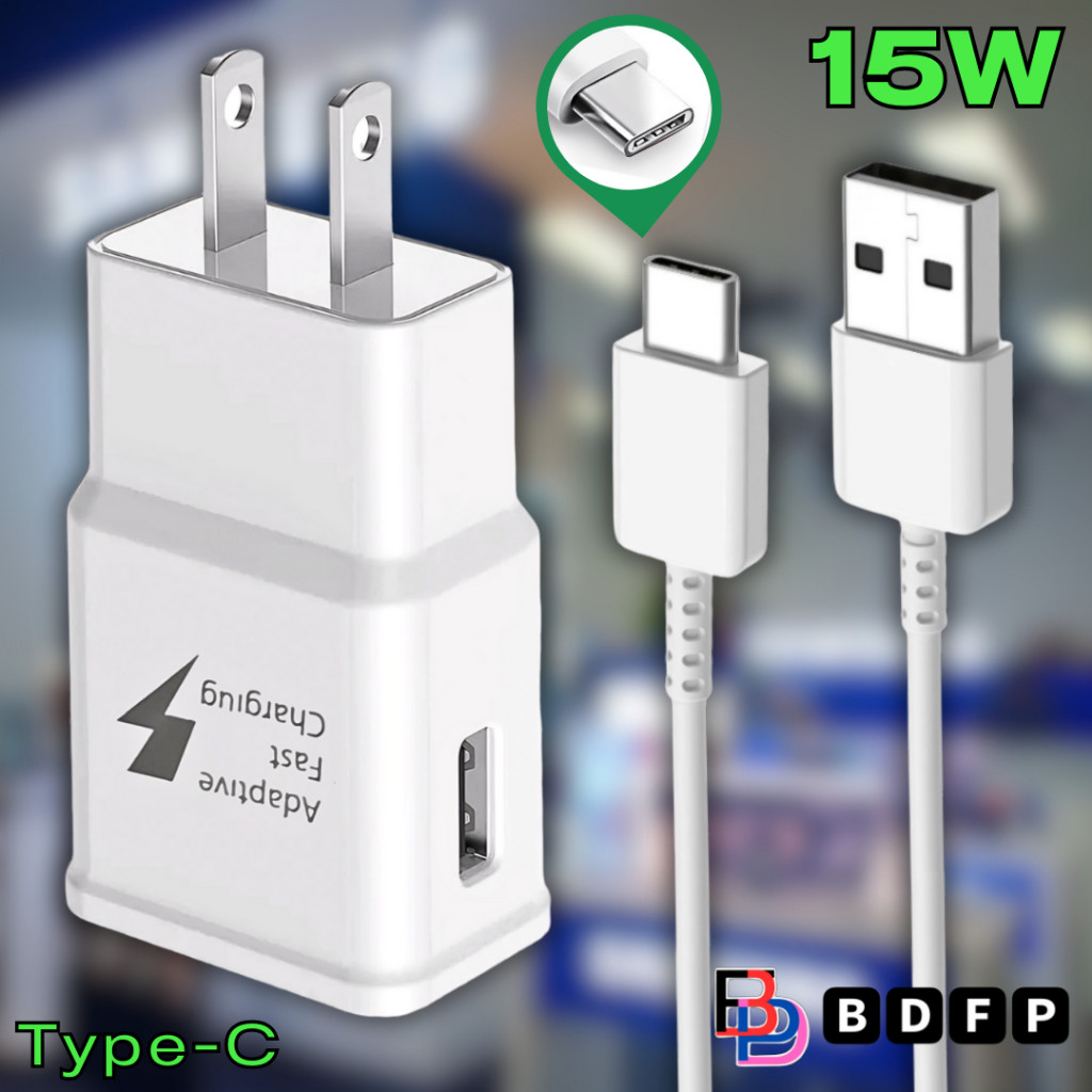 ที่ชาร์จ 15W Type-C BDFPS สำหรับ Samsung A02 ซัมซุง ชาร์จด่วนรวดเร็ว สายชาร์จ 3A 1/2m หัวชาร์จ Usb-A US - ภาพย่อย 5