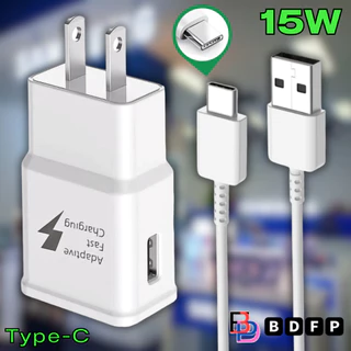 ที่ชาร์จ 15W Type-C BDFPS สำหรับ Samsung A02 ซัมซุง ชาร์จด่วนรวดเร็ว สายชาร์จ 3A 1/2m หัวชาร์จ Usb-A US