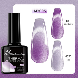 Misscheering 7.5ml ใหม่ Thermal Cat Eye Nail Gel Color Chang…