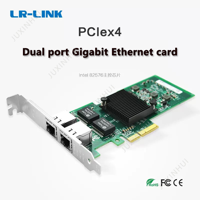 LR-LINK Lianrui โรงงาน PCIex4 Gigabit Dual Port สี่พอร์ต I350-T4 การ์ดเครือข่ายเซิร์ฟเวอร์ Intel I35