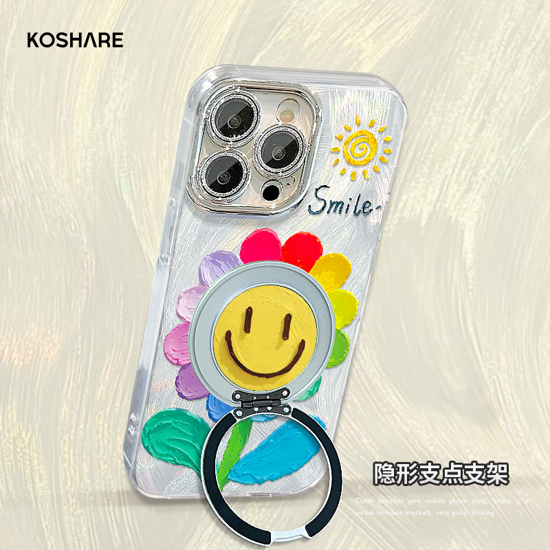 [19]🔥มาพร้อมกับการป้องกันเลนส์🔥เหมา OPPO Reno 14 13 11Pro 9  findX9 X9 Pro Pro เคสโทรศัพท์เหมา เหมาะสําหรับ opporeno14 เคสโทรศัพท์ฤดูร้อนใหม่ของผู้หญิง reno13/12/11pro Sun Flower Dot Bracket 10/9pro + ผ้าพันคอขนนก reno6/5 รวมทุกอย่างฟิล์มเลนส์ - รูปที่ 2