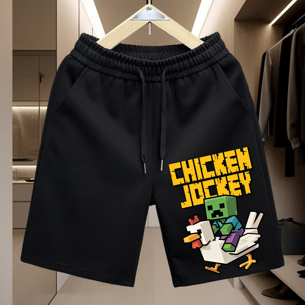 ไก่ Jockey Minecraft กางเกงขาสั้นผู้ชาย Street พิมพ์วิดีโอเกม Minecraft Tracksuit กางเกงสำหรับชาย03
