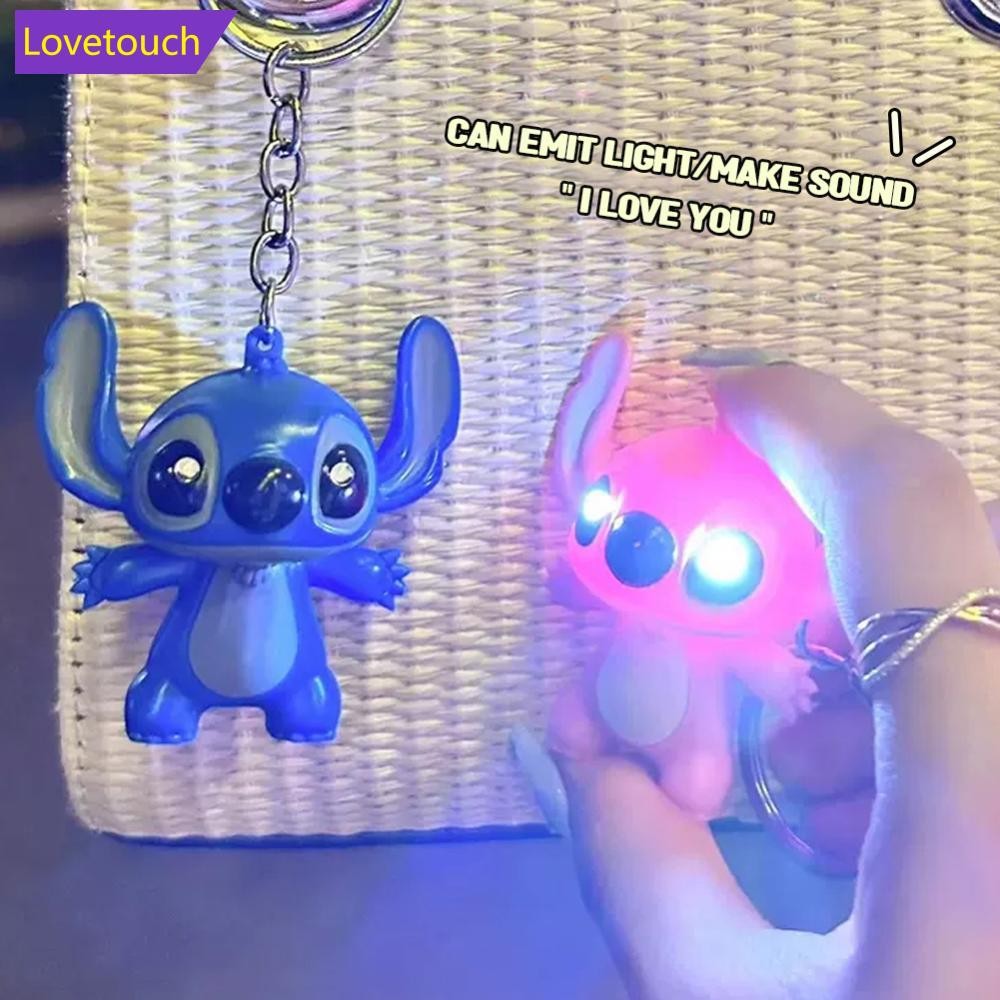 LOVETOUCH Say I Love You พวงกุญแจเสียงพร้อมไฟ LED การ์ตูนพวงกุญแจกระเป๋าเป้สะพายหลังตกแต่งรถจี้ตุ๊กต