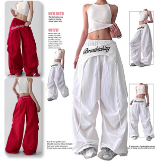 PannoFluxus ใหม่กางเกงคาร์โก้แฟชั่นอเมริกัน High Street สาวร…