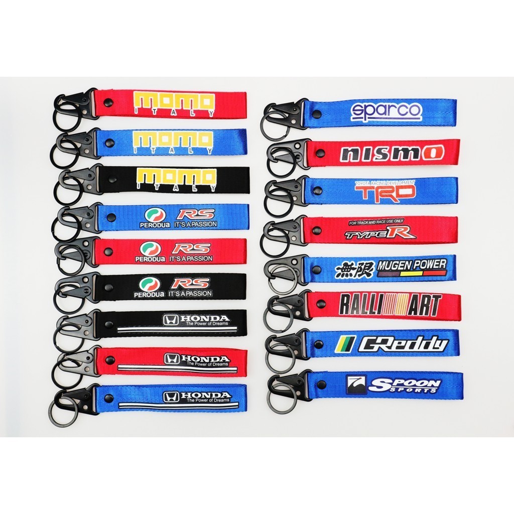 พวงกุญแจ พวงกุญแจคาราบิเนอร์ PERODUA HONDA TRD SPOON MOMO SPARCO NISMO MUGEN GREDDY TYPE-R