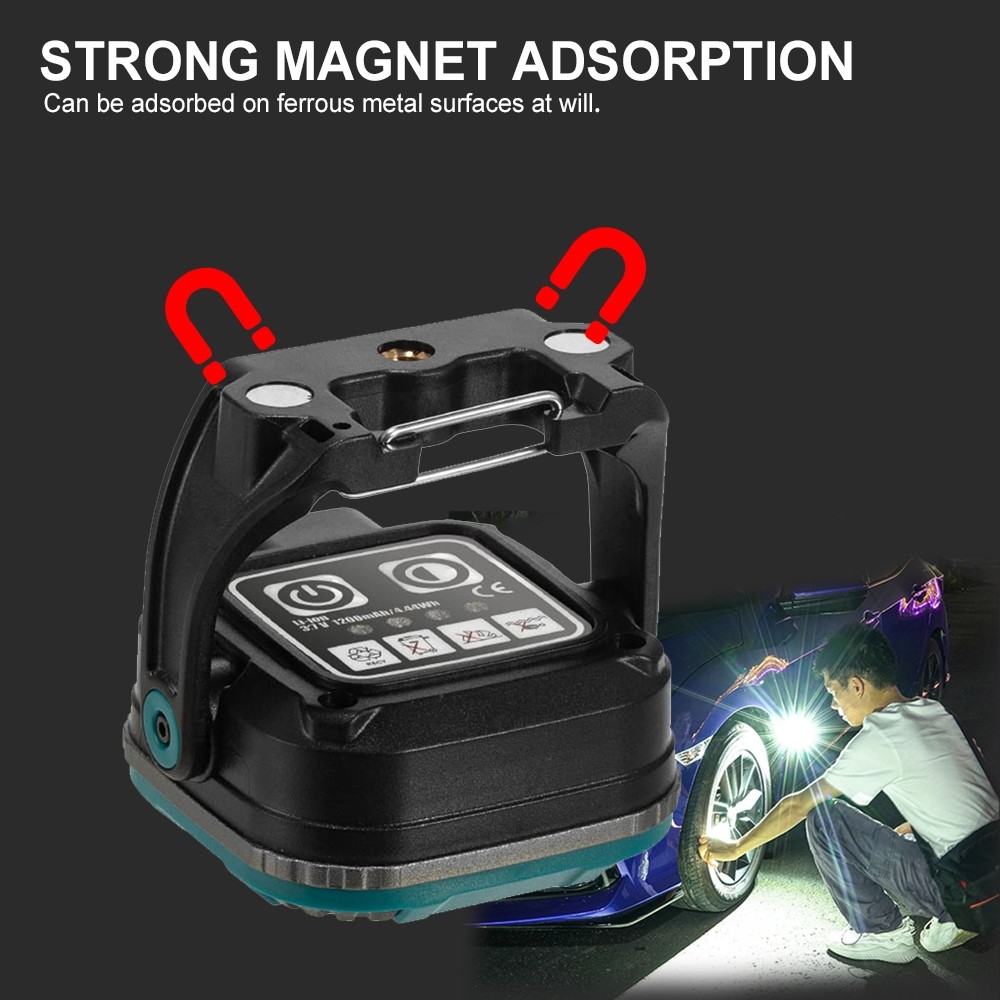 【COD】LED โคมไฟสปอตไลท์ ไฟฉาย USB Strong Light ชาร์จไฟฉายแบบพกพากลางแจ้ง Power Bank Camping ตกปลาฉุกเฉินโคมไฟทํางาน Hook - รูปที่ 6