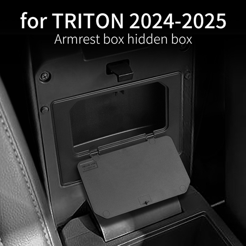 ถาดซ่อนสําหรับ L200 Triton 2024 2025 กล่องเก็บของที่เท้าแขนคอนโซลกลางอุปกรณ์เสริม cqyskjsgxy.th