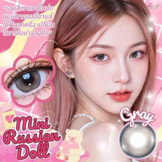 คอนแทคเลนส์(มินิ) รุ่นLimited🔥Mini Russian Doll🔥(LuxzyLens) สี : Brown / Gray รายเดือน มีค่าสายตา