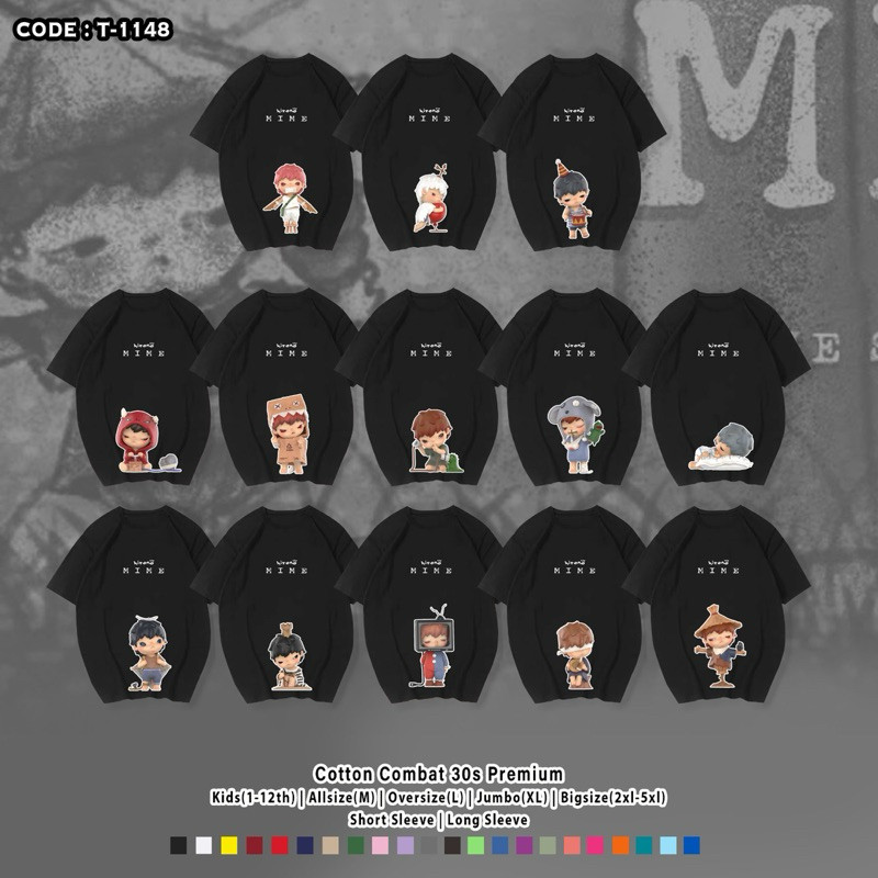 S-5XL Koas HIRONO MINE COMBED MATERIAL 30s รอบคอ COD