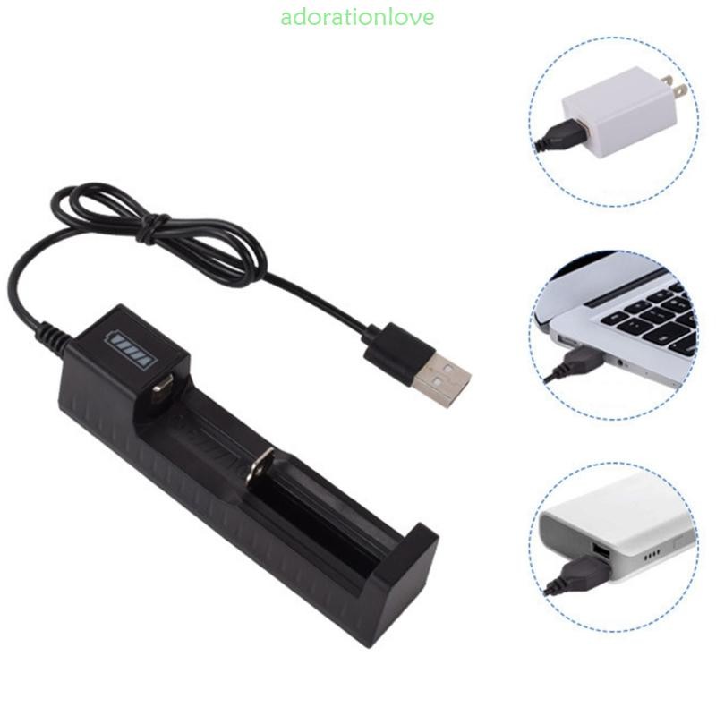 เครื่องชาร์จ USB Ador สําหรับเครื่องชาร์จแบตเตอรี่ลิเธียม 2V 18650 18490 4 ก้อน