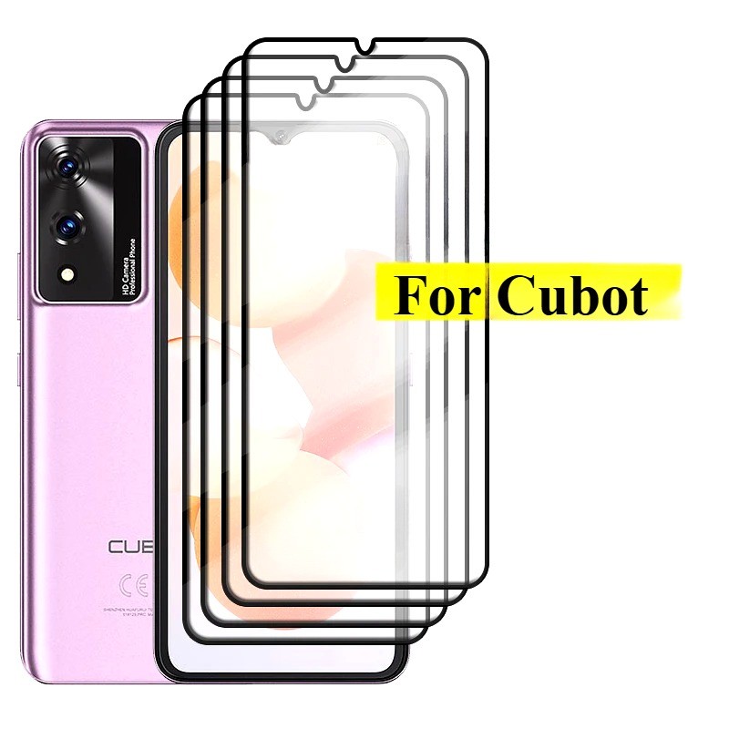 1-3Pcs Full Cover HD Black Edgeกระจกนิรภัยฟิล์มสําหรับCubot X70 X50 P80 P60 P50 J9 J8 A30 A20 A10 A1