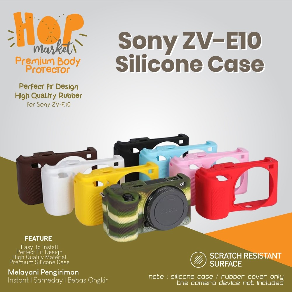 เคสซิลิโคนสําหรับ Sony ZV-E10 Soft Cover Silicon Alpha ZV E 10 Mark 1 ปลอกวัสดุซิลิโคน E10 I