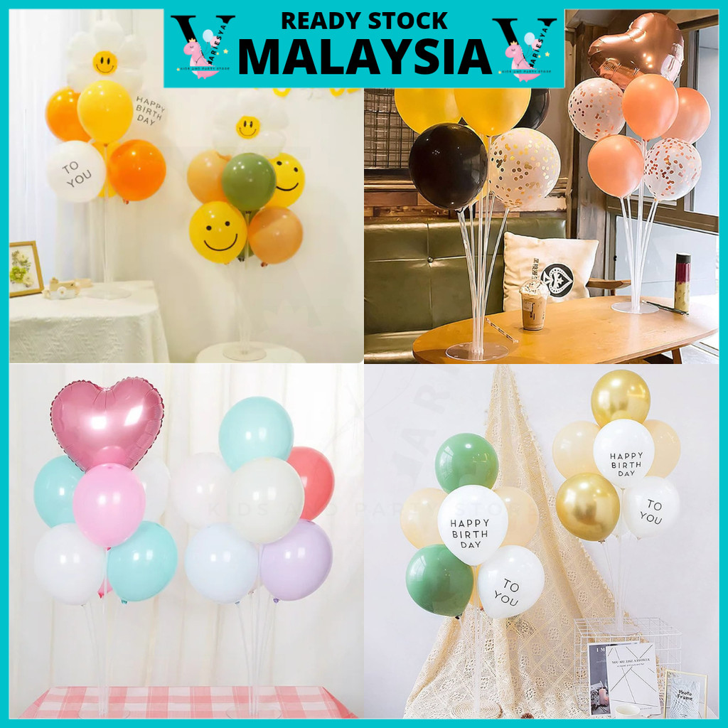 7cups 70 ซม. 1 M 1.3 M 1.6 M บอลลูนคอลัมน์ฐานบอลลูนพลาสติกผู้ถือสนับสนุนบอลลูนชุดขาตั้ง