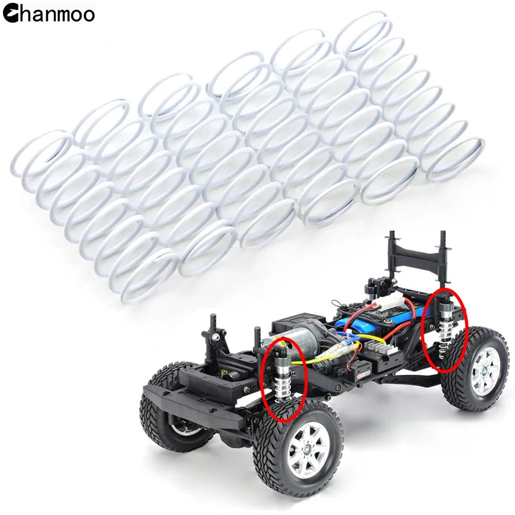 6 ชิ้นโลหะ Shock Springs การบีบอัด 40*16 มิลลิเมตรสําหรับ 1/10 RC รถ Tamiya XV01 XV02 WR02 GF01 G601