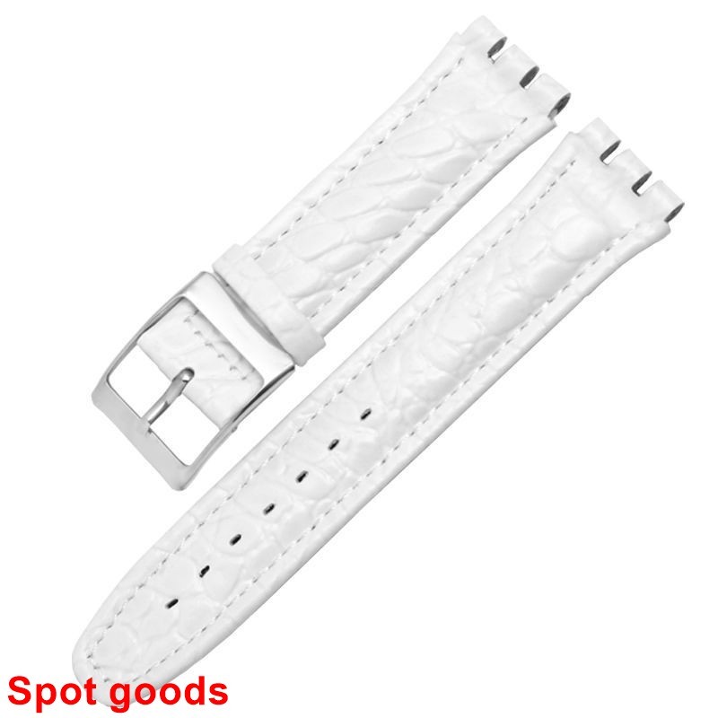 สายรัด เหมาะสําหรับ SWATCH แฟชั่นผู้ชายผู้หญิงสายคล้องคอ YRS YCS Series Bump สายนาฬิกาหนัง