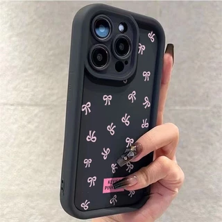 โบว์สีชมพู สําหรับ OPPO A3s A16 A38 A18 A7 A5s A58 A17K A12 A17 A78 A77 A57 A15 A16K A60 A93 A5 A9 A53 A54 Reno 5 13 เคส