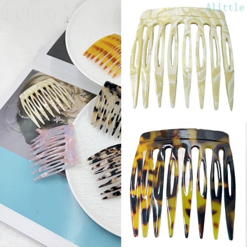 Alia Vintage French Side Hair Comb Clip Headwear Strong Hold สําหรับประเภทผมที่แตกต่างกัน