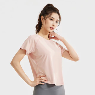 mvp sport เสื้อคอกลมผู้หญิง เสื้อโยคะแขนสั้นตาข่าย เสื้อกีฬา [กรุงเทพ. พร้อมส่ง]