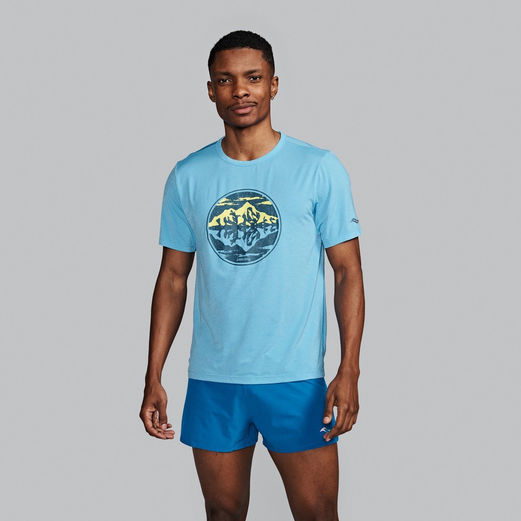 SAUCONY-STOPWATCH GRAPHIC SHORT SLEEVE Men ทางร้านจำหน่ายสินค้า 100%
