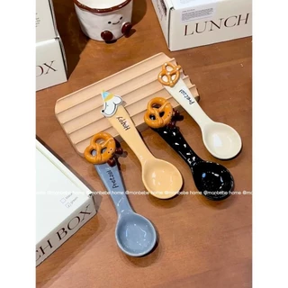 ช้อนเซรามิก insช้อน3Dขนมปัง ช้อนไอศกรีม ช้อนขนมหวาน พร้อมส่ง