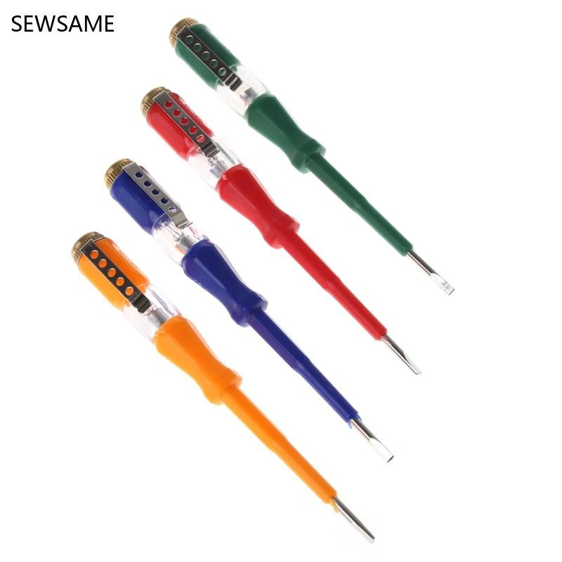 Colorful Test Pen Portable Flat Screwdriver Electric Tool Utility Light Device