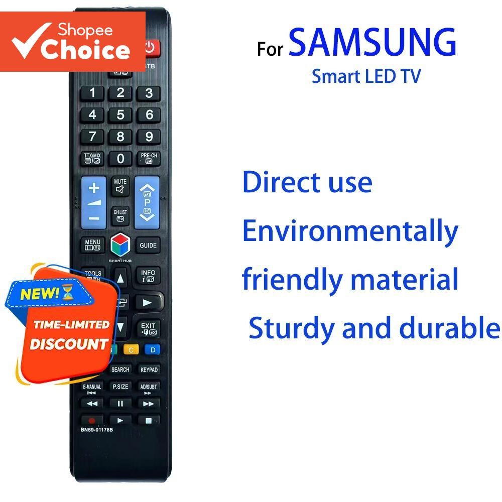 รีโมทคอนโทรลทดแทนสําหรับ Samsung Smart LED TV พร้อมกุญแจ 3D และปุ่มฟุตบอล