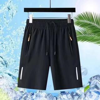 3PCS Men's Shorts with Zipper Beach Shorts Comfortable Drifit Shorts for Men