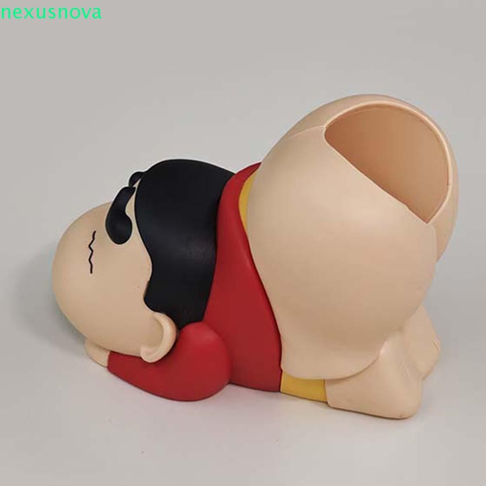 NEXUSNOVA ที่ใส่ปากกาเครยอนชินจัง,การ์ตูนอเนกประสงค์มิกกี้เครื่องเขียนออแกไนเซอร์,สร้างสรรค์พิมพ์กันน้ํา Kawaii 3D Piggy Pencile กรณีสาว