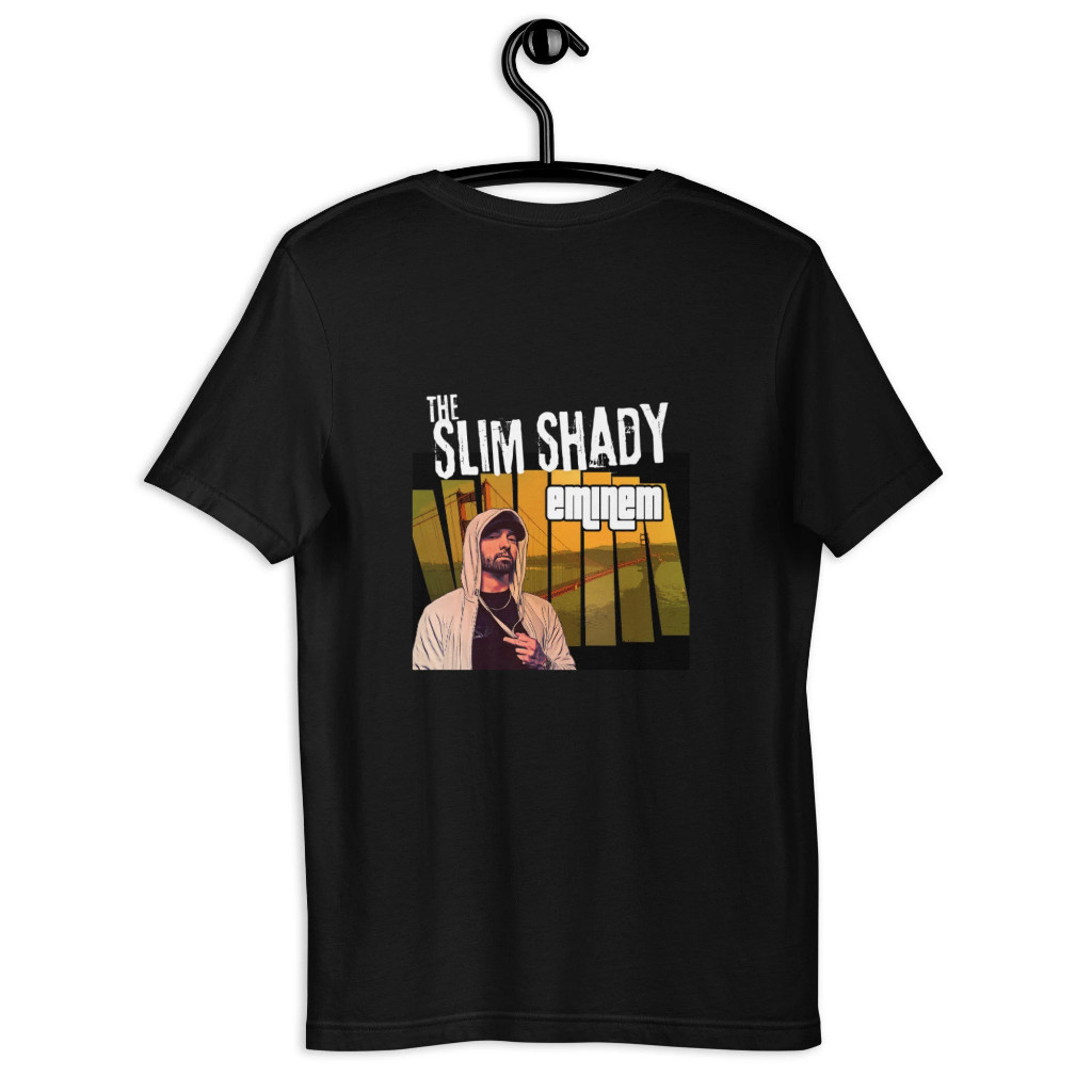 ((จัดส่งตลอด 24 ชั่วโมง) Am Slim-fit Shady GTA 5 Style Raping T-Shirt, เสื้อยืดแขนสั้นคอกลมผ้าฝ้ายแท