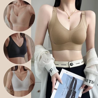 พร้อมส่ง Size M-2XL เสื้อชั้นในผู้หญิง สปอร์ตบราดันทรง ไร้ขอบ สวมใส่สบาย ระบายอากาศได้ดี ราคาถูก