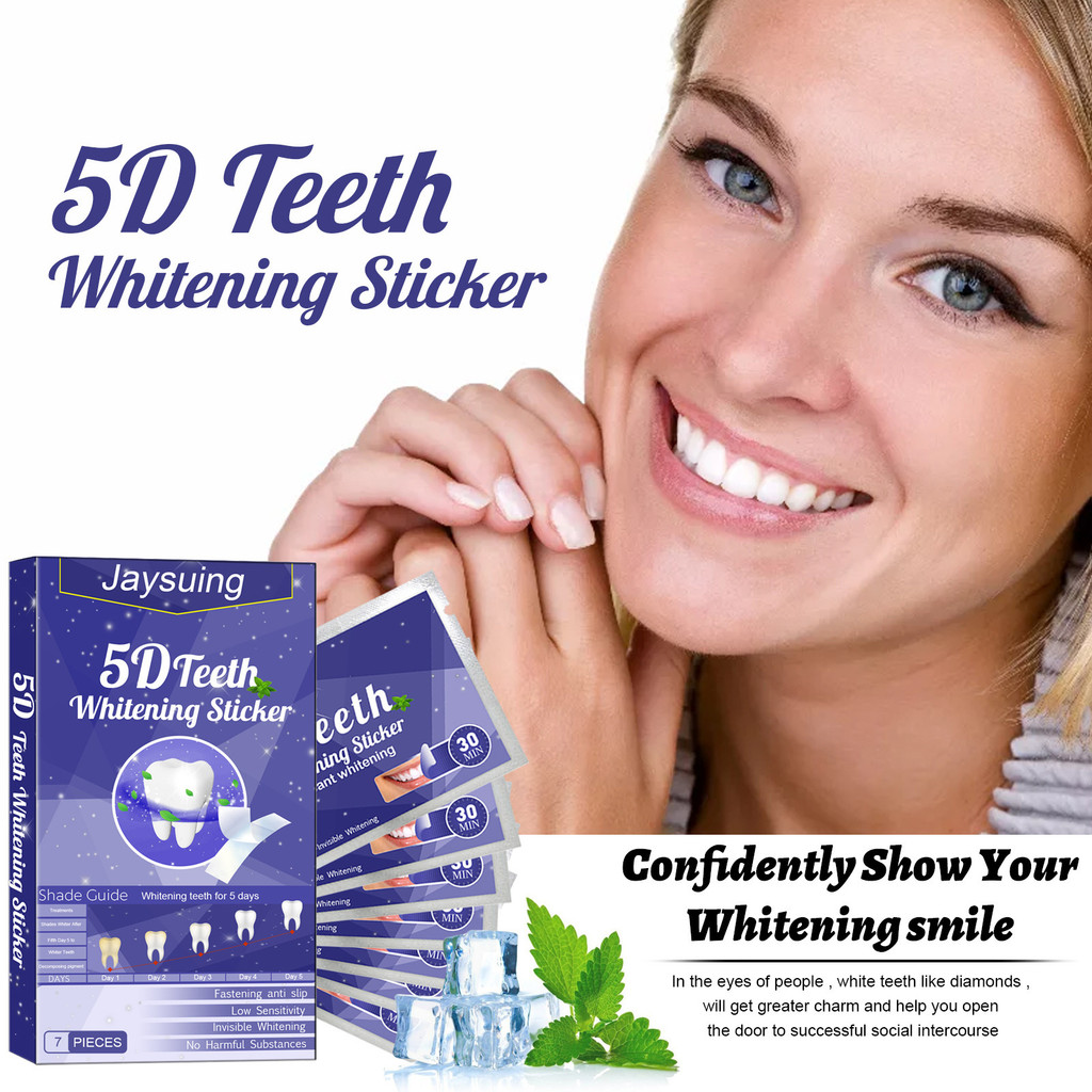 New Product#Jaysuing 5D Teeth Whitening Strips Stain Removal Whitening Teeth Strips Non-Acidic Gel T