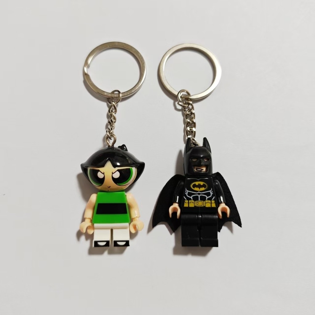 Powerpuff Girls พวงกุญแจตุ๊กตาน่ารักการ์ตูนกระเป๋าเป้สะพายหลังจี้คู่พวงกุญแจของขวัญวันเกิดจัดส่งฟรี - รูปที่ 5