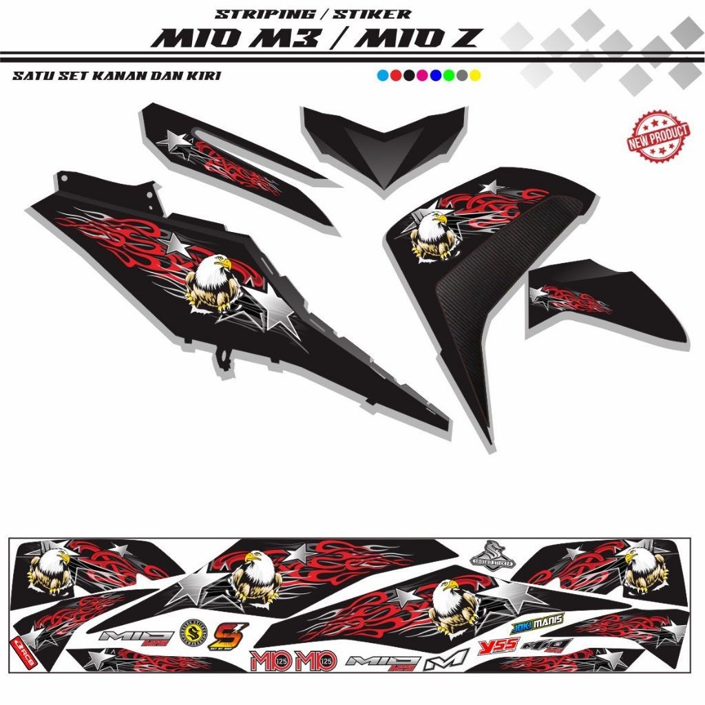 COOL VARIATION สติกเกอร์สําหรับ YAMAHA MIO M3 MIO Z MOTORCYCLE STRIPING STRIPES MIO Z VARIATIONS ของ