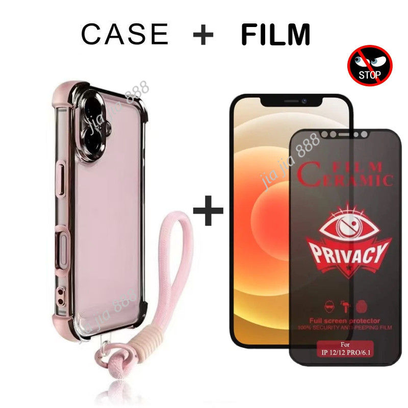 เคสโทรศัพท์ + Anti spy ฟิล์มสําหรับ Honor X5 X6 X7 X6A X6B X7A X7B X7C X8A X8B X9 X9A Plus Nova Y72 