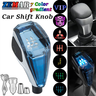 Mitsubishi รถคริสตัลจับเกียร์ Shift Knob เรืองแสงเกียร์ สัมผ…