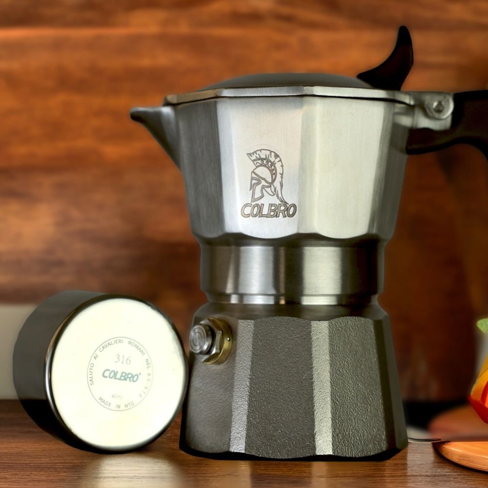 [อุปกรณ์เสริมกาแฟ] Colbro Colbro Double Valve สามวาล์วสแตนเลส Moka Pot ในครัวเรือน Outdoor Camping Brew Coffee หม้อกาแฟอิตาลี