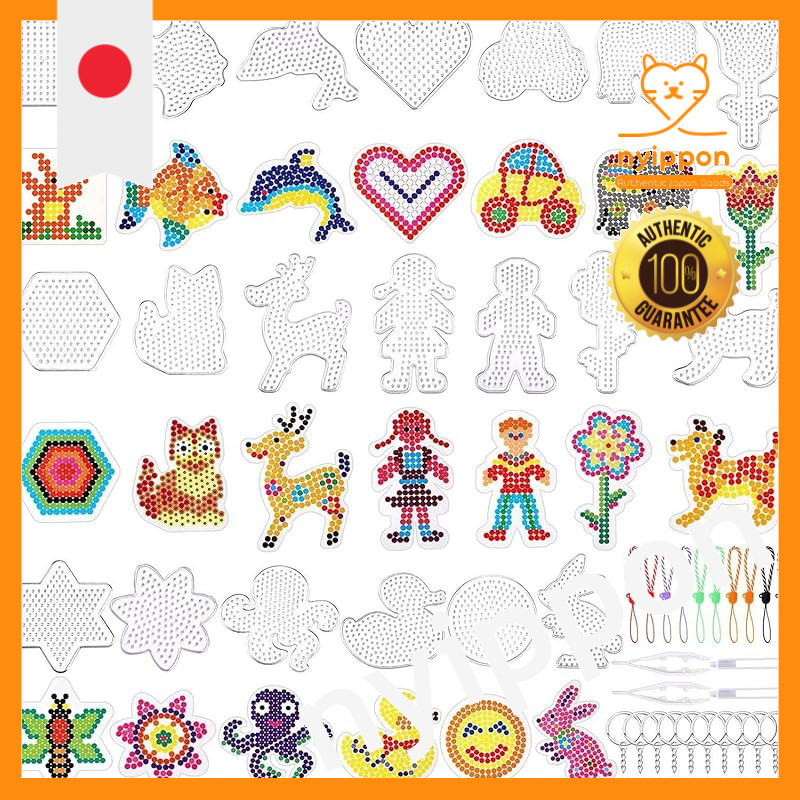 Iron Beads Plate Set for Crafting - Handmade Accessories, Straps, Keychains, Perler Beads Transparen