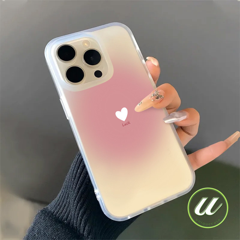แฟชั่นรักการไล่สีชมพูขนาดใหญ่เคลือบรู เคสเข้ากันได้กับ IPhone 7Plus XS Max 12 11 14 13 15 16 Pro Max XR X 8 7 16 14 Plus