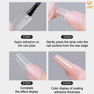 [VI] 300 ชิ้น/ถุงเล็บปลอมเคล็ดลับ Matte Coverage โปร่งใสเล็บปลอมเคล็ดลับเล็บเจล Extension Diy ฝึกเครื่องมือ TH