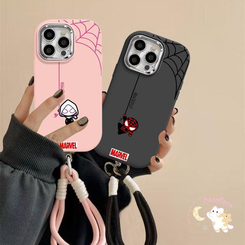 เชือกเส้นเล็ก เคสไอโฟน สำหรับ IPhone 12 XR 16 11 15 13 14 Pro Max XR X XS 7Plus 8Plus Max 7 8 15 Plus SE เคสโทรศัพท์คู่