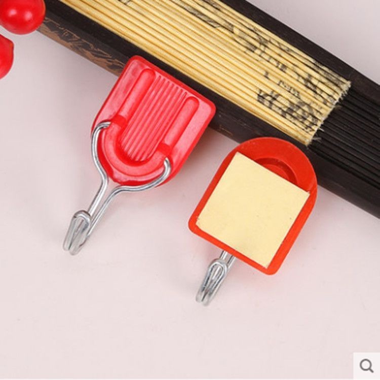 小号强力粘钩 个装 粘贴式背胶挂钩居家衣物挂钩衣帽钩贴墙挂钩Small size strong adhesive hook, single pack adhesive back glue20250620 - รูปที่ 2