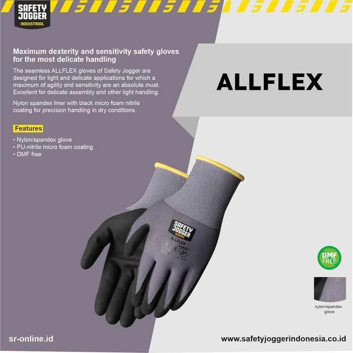 [คุณภาพดีที่สุด] ถุงมือ Safety Jogger Allflex - 10