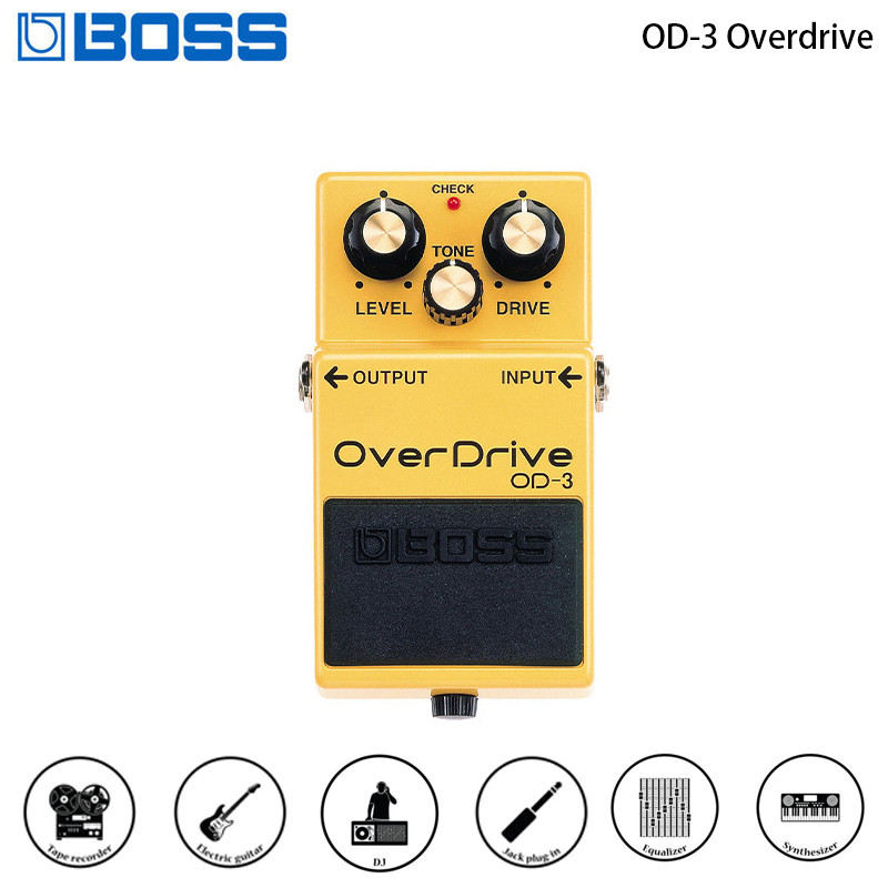 BOSS OD-3 Overdrive Pedal สําหรับกีตาร์และเบสฟรี Bonus Pedal OD 3