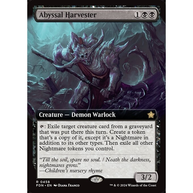 FDN_458 Abyssal Harvester *Extened Art EA* MTG Magic: The Gathering: รองพื้น