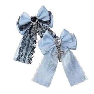 Original Chain Bud Style Hair Accessories Multi-color into Fashion Pain Bag Bow High Color Value Dark Gothic Cross