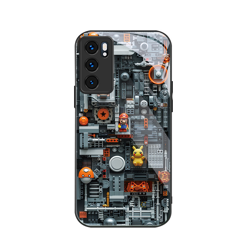 สําหรับ Oppo Reno6 Z&Oppo Reno 6Z 5G , บล็อกตัวต่อ, บุคลิกภาพอินเทรนด์, เคสป้องกันโทรศัพท์ป้องกันการตก