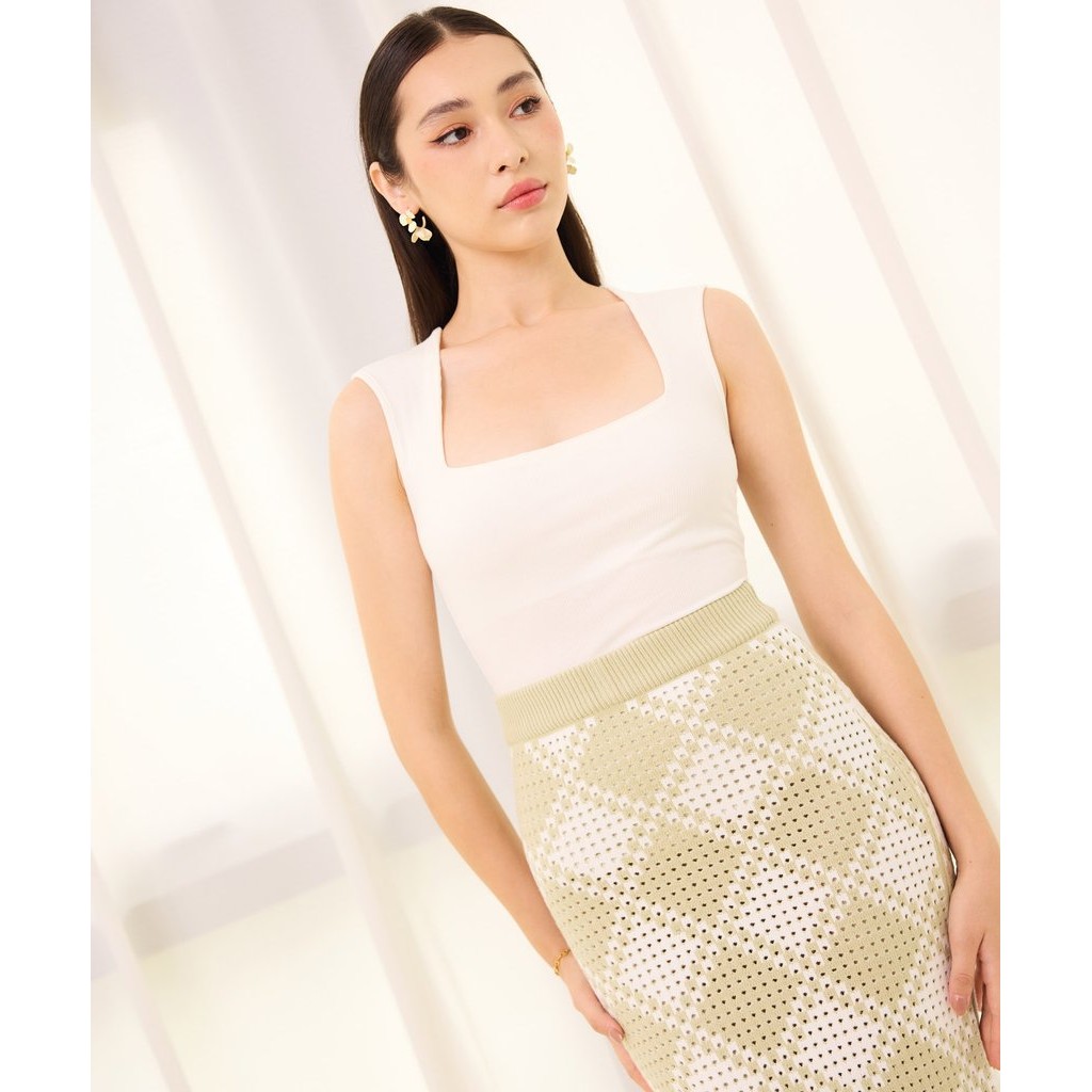 เสื้อ Marina Ruched - สีขาว