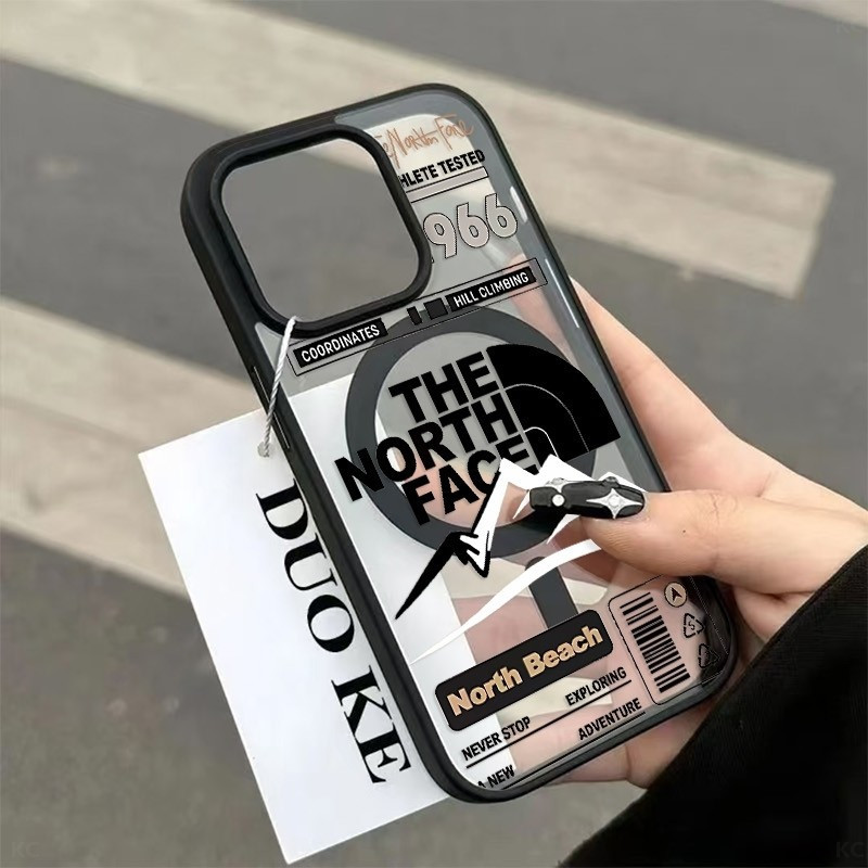 เคสโทรศัพท์โปร่งใสแบบเต็มหน้าจอแบรนด์บุคลิกภาพทันสมัย เข้ากันได้กับ iPhone 15 Pro 14 Pro Max 13 Pro Max 12 Pro 16 Pro Max 15 14 13 16 Plus กันกระแทก ป้องกันการเหลือง ทนทานต่อการสึกหรอ เคสป้องกันแม่เหล็กอ่อน